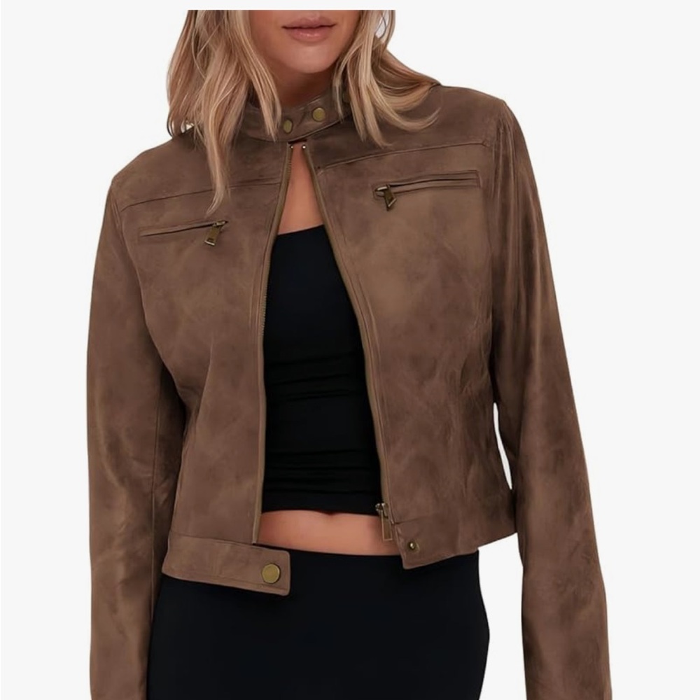 Brown Suede Women's Jacket
